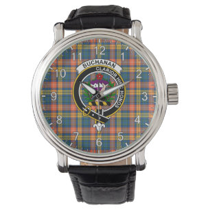 Relógio Xadrez Clã Buchanan Tartan Eterno Clássica