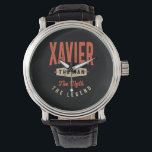 Relógio Xavier Name Funny Personalizado Birthday Xavier<br><div class="desc">Este é um design com o texto Xavier,  o homem,  o mito da lenda. Um legal presente para amigos ou família chamado Xavier. Se o seu primeiro ou sobrenome é Xavier,  então este produto é para si. Presente para Xavier no Dia de os namorados.</div>