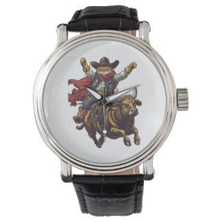 Relógio Yeehaw Kitty � Wild West Cat Cowboy Rodeo