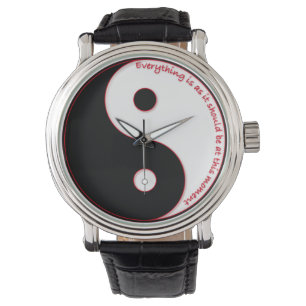 Relógio Yin e Yang "Tudo é como deveria ser..."