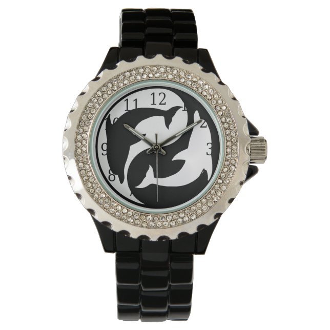 Relógio Yin Yang Dolphins Watch (Frente)