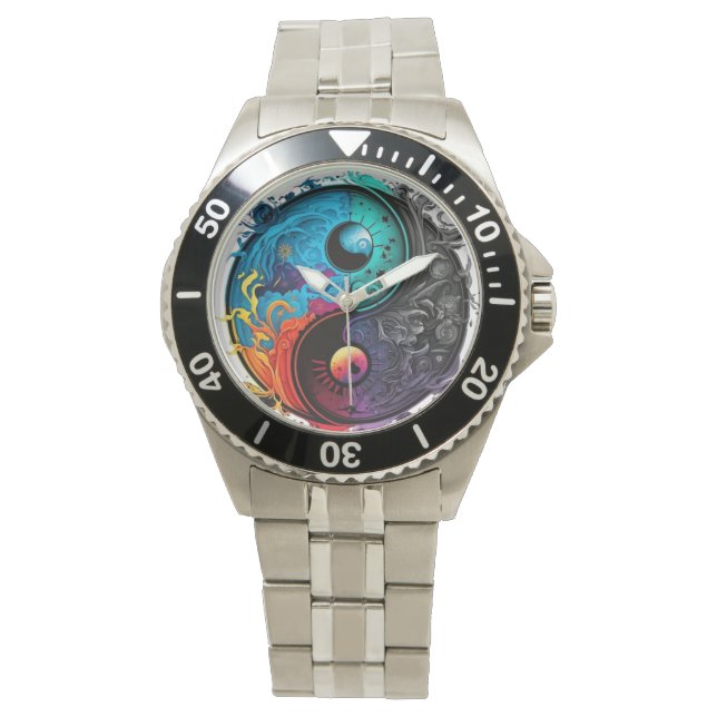 Relógio Yin & Yang Watch - Equilíbrio atende à força (Frente)