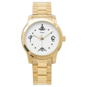Relógio Yoga Watch with Silhouette Positions Add Name