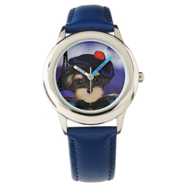 RELÓGIO YORKIE POO ARTISTA EM PARIS (Frente)