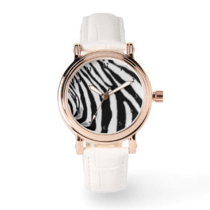 Relógio Zebra Watch - Black and White Modern Strik - Arte