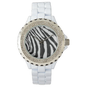 Relógio Zebra Watch Black and White Stripe Modern Design