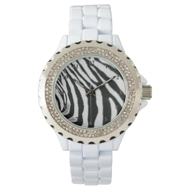Relógio Zebra Watch Black and White Stripe Modern Design (Frente)