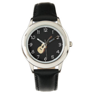 Relógios de design de "violão de madeira"