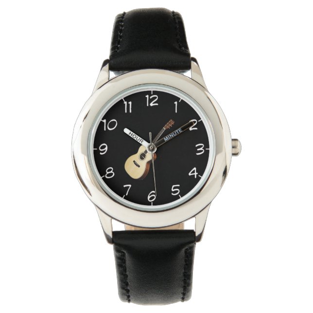 Relógios de design de "violão de madeira" (Frente)