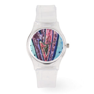 Relógios de design personalizados de coração de