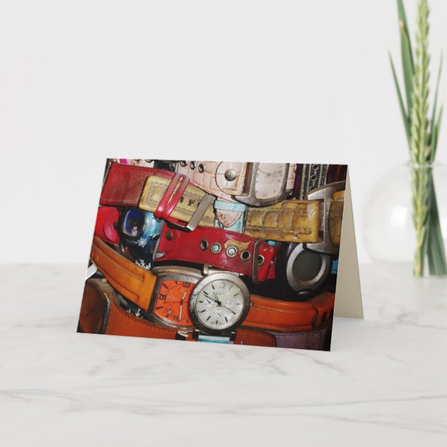 Relógios de Escrita, Cartão de Saudação de Vazio D (Frente)