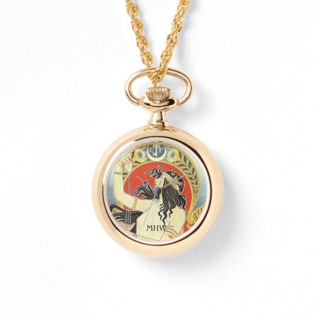 Relógios de monograma personalizados "Bitter Orien (Frente)