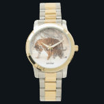 Relógios de monogramas personalizados dos Tigres d<br><div class="desc">Veja na minha loja mais itens de tigre.</div>