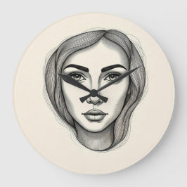 Relógios de parede artísticos em preto e branco