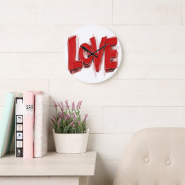 Relógios de parede com arte de LOVE, presente de d