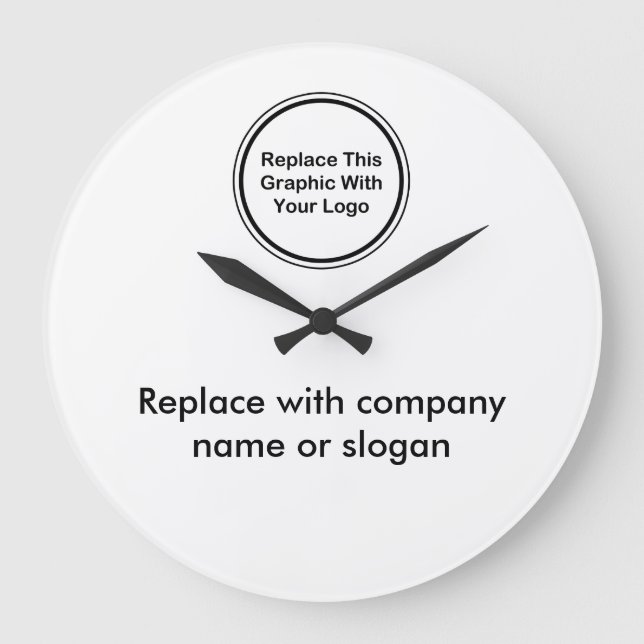Relógios de Parede do Office de Logotipo da Empres (Frente)