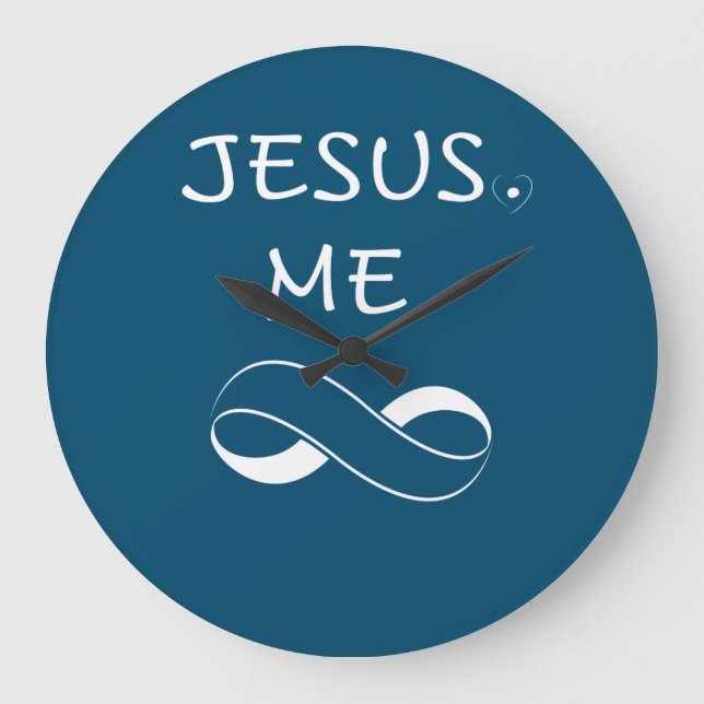 Relógios de Parede Jesus Me Infinity Presente para (Frente)