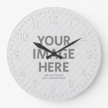 Relógios de parede personalizados Foto grande redo
