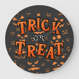 Relógios de Parede Redondos de Halloween 'Trick or