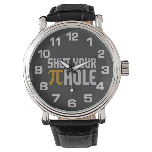 Relógios personalizados "Pie (pi) Hole" (Frente)