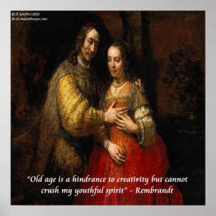 Rembrandt "A Noiva Judaica" e Poster de Cotação 