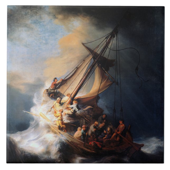 Rembrandt - A Tempestade do Mar da Galileia (Frente)