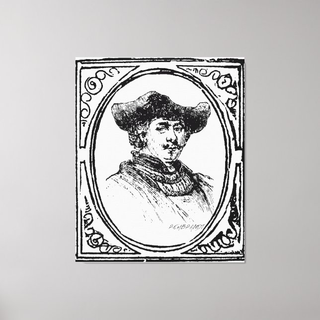 Rembrandt autorretrato autorretrato Arte Canvas (Frente)