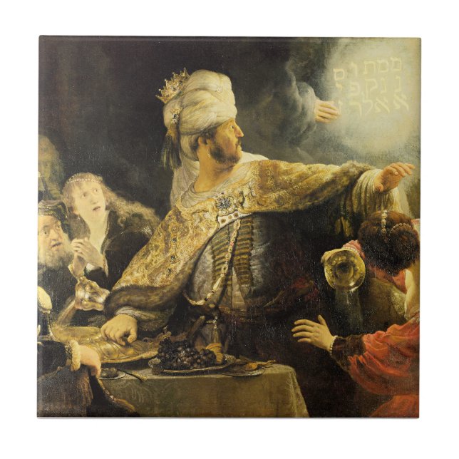 Rembrandt - O Banquete de Baltazar, (Frente)