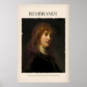 Rembrandt Saskia van Uylenburgh Impressão de Retra