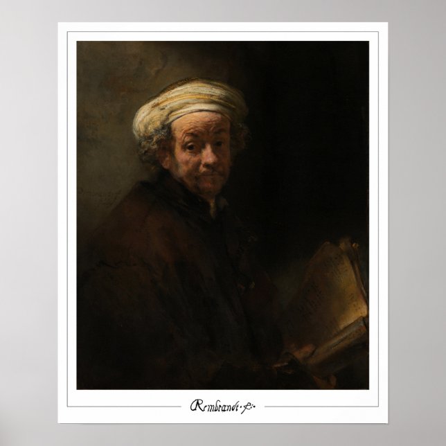 Rembrandt van Rijn Zedign Art Poster #373 (Frente)