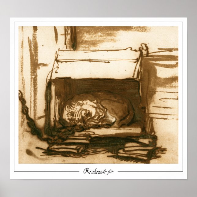 Rembrandt van Rijn Zedign Art Poster #431 (Frente)