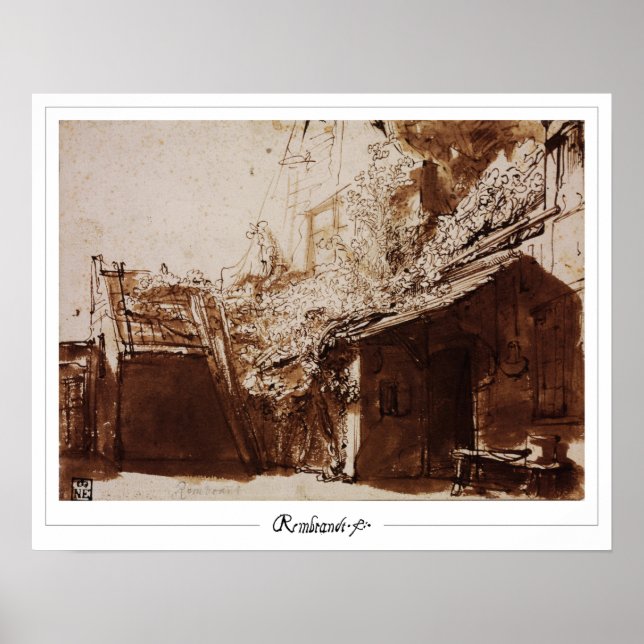 Rembrandt van Rijn Zedign Art Poster #464 (Frente)