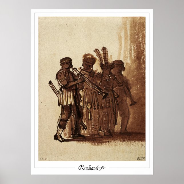 Rembrandt van Rijn Zedign Art Poster #533 (Frente)