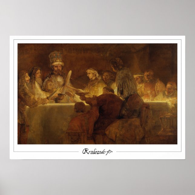 Rembrandt van Rijn Zedign Art Poster #615 (Frente)