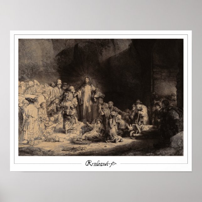 Rembrandt van Rijn Zedign Art Poster #676 (Frente)