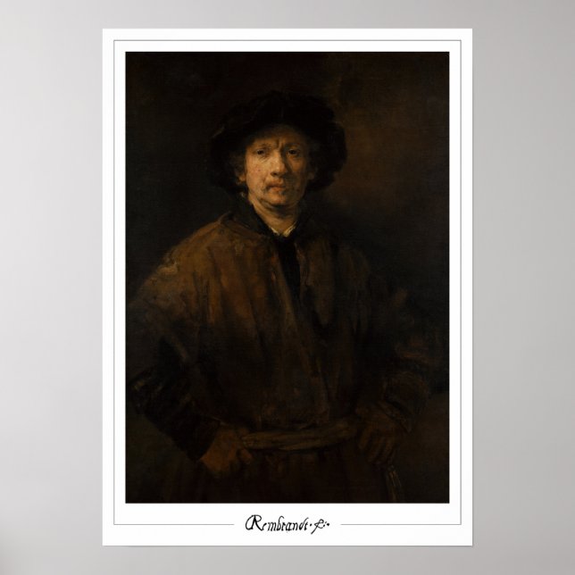 Rembrandt van Rijn Zedign Art Poster #680 (Frente)