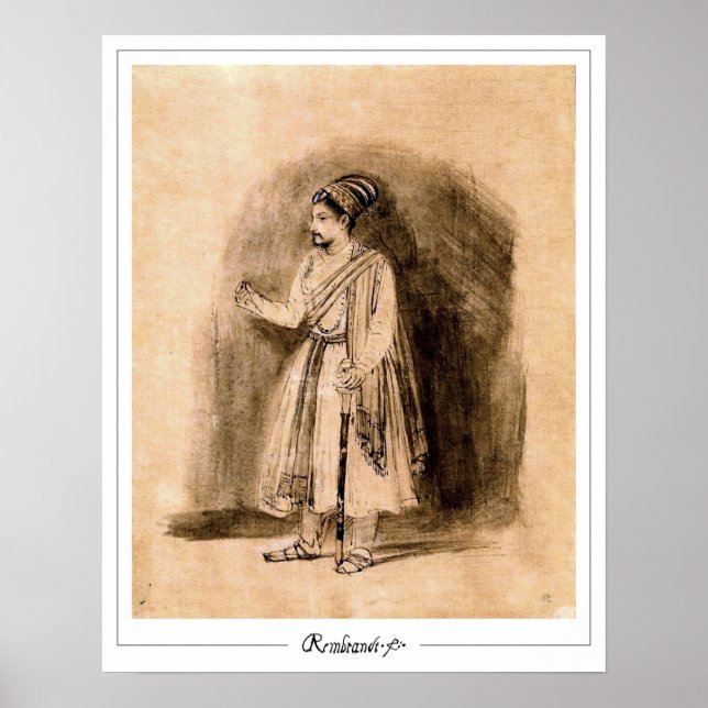 Rembrandt van Rijn Zedign Art Poster #681 (Frente)
