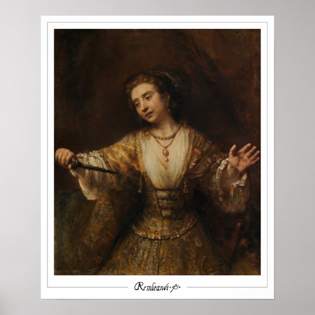 Rembrandt van Rijn Zedign Art Poster #717 (Frente)