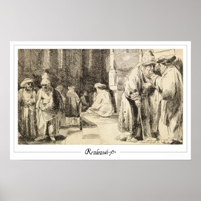 Rembrandt van Rijn Zedign Art Poster nº 117 (Frente)