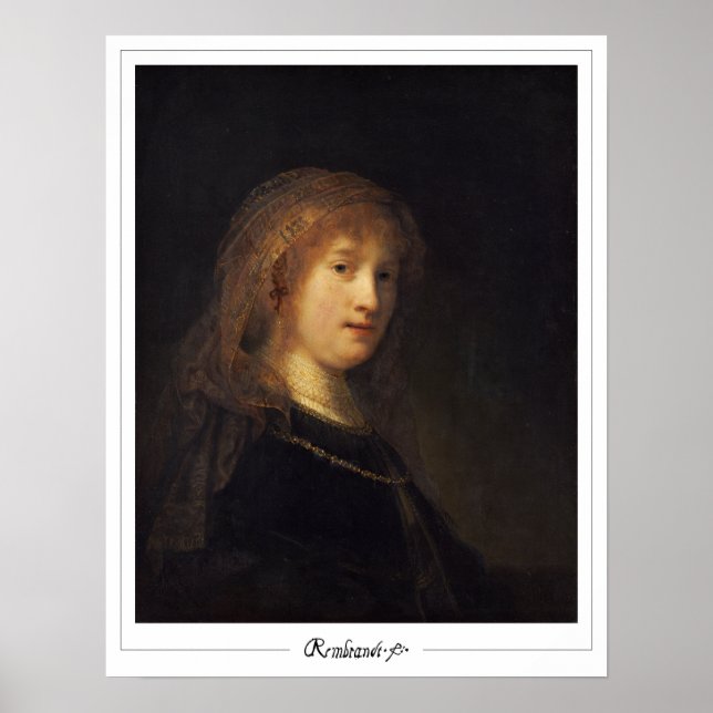 Rembrandt van Rijn Zedign Art Poster nº 4 (Frente)