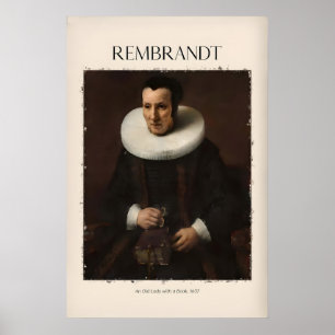 Rembrandt Velha Senhora com Livro637 Impressão de