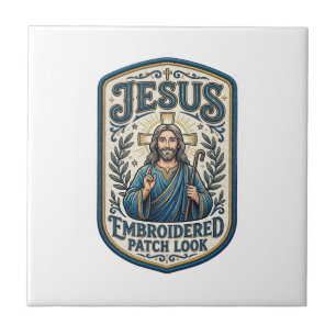 Remendo Bordado Jesus Olhe Remendo Bordado Jesus