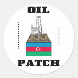 Remendo do óleo de Azerbaijan, etiqueta do campo