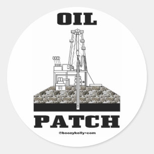 Remendo do óleo, etiqueta do campo petrolífero,