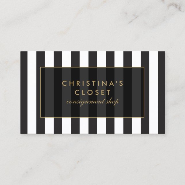 Remessa de alta moda, Cartão de visita Boutique (Frente)