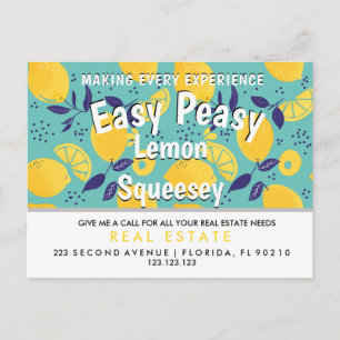 remessa de imóveis LEMON Anúncio Cartão postal