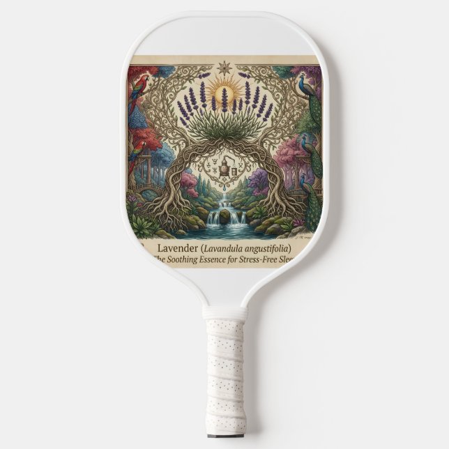 Remo de Pickleball com Padrão Floral Artístico Per (Front)