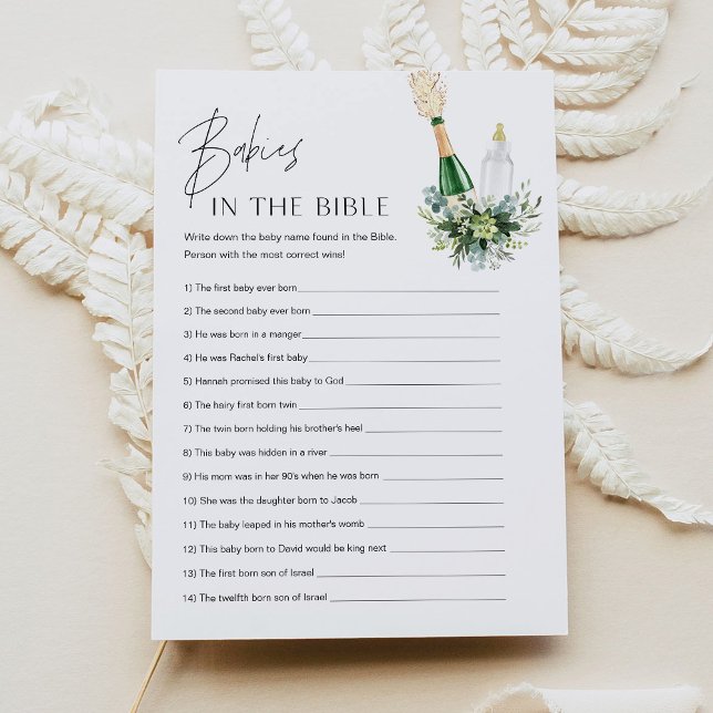 REMY No Cartão De Jogo Do Chá de fraldas Da Bíblia (Criador carregado)