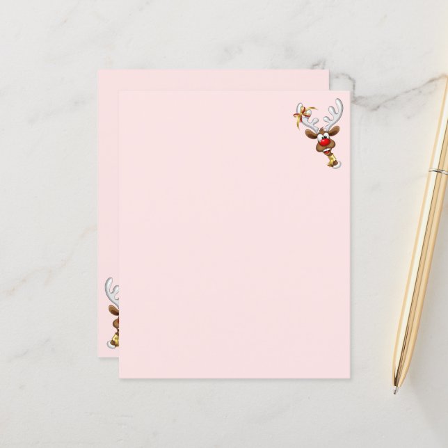 Rena Fofa Espiando Meme de Natal (Frente/Verso In Situ)