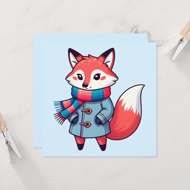 Renard roux hivernale enfantin (Frente/Verso In Situ)